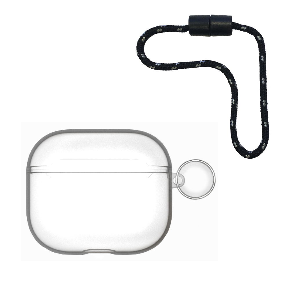 AirPods (第3世代)衝撃吸収 クリアTPUケース ショートストラップ付き(販売終了) - 画像 (2)